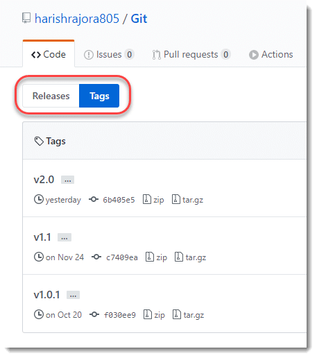 What Are Github Tags And How To Create A Tag In Github Repository 